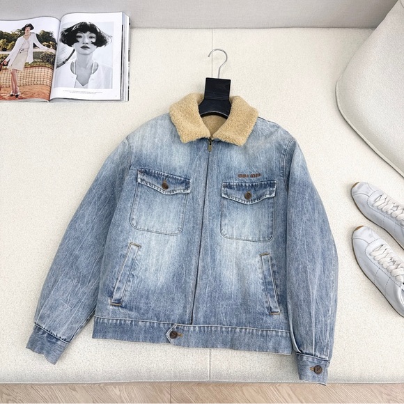 Miu Miu lambskin denim jacket